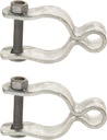 2 Pack Chain Link Fence Frame Gate Post Female Hinge with Bolts and Nuts (1-3/8 Inch)