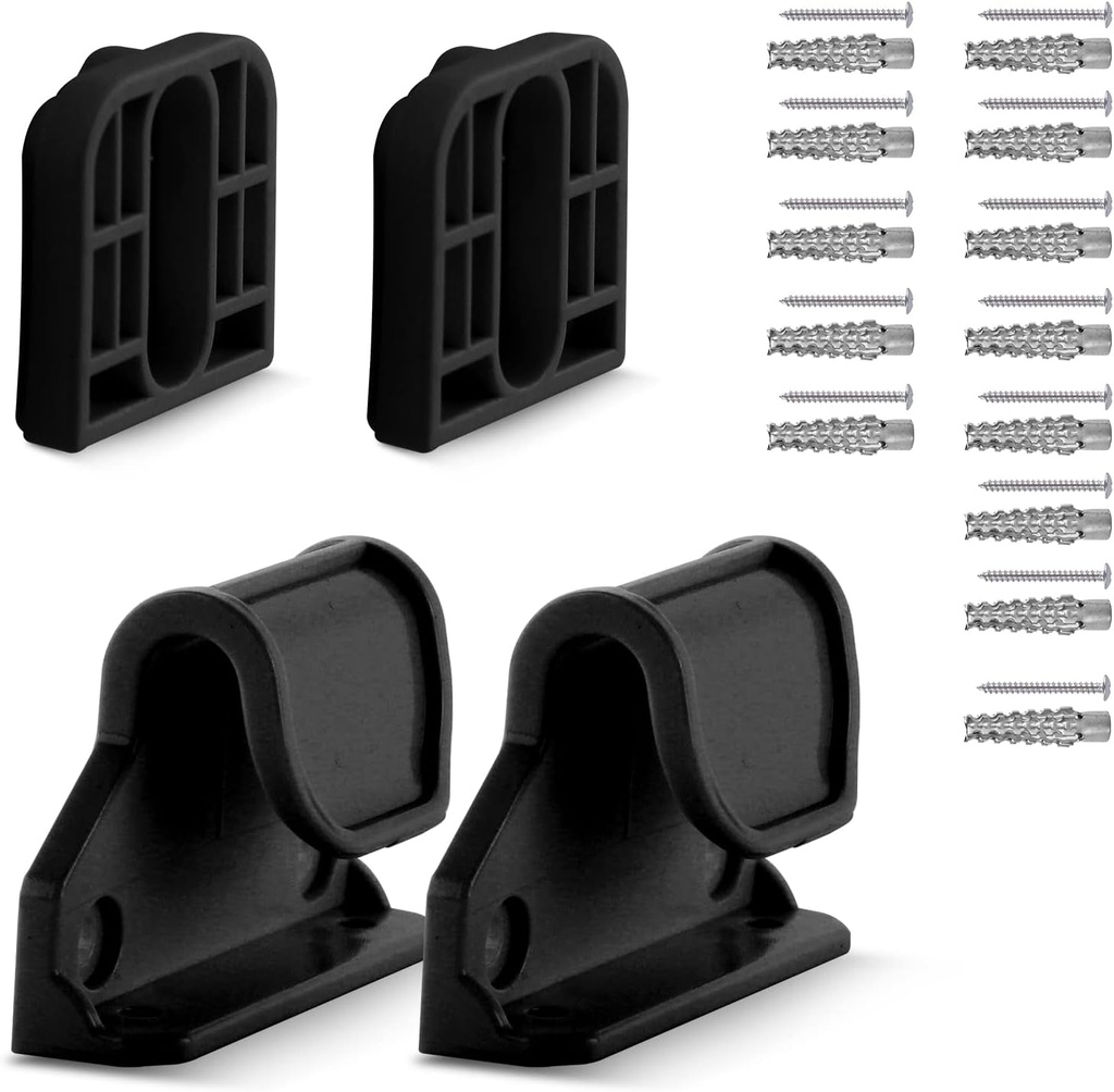 Dearlomum Retractable Baby Gate Replacement Parts, Original Hardware Set (Including 2 X Latchs + 2 X Brackets + 1 Set of Screws) for Retractable Gate Asin B09K7Hr55K/B09K7K5Xkb/B09Xmp6D5T（Black)