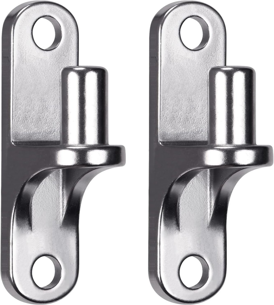 2Pcs Wall Mount Gate Hinge for Farm Gate, 304 Stainless Steel Gate Hinges Hardware, Non Welded Wall Plate Hinges, Chain Link Gate Hinge with 5/8'' Hinge Pin (Screws Not Included)