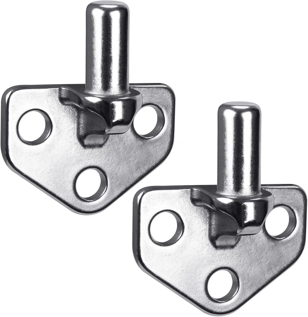 304 Stainless Steel Gate Hinges Heavy Duty, Non-Welded Gate Hardware, 2Pcs Wall Mount Gate Hinge, Chain Link Gate Hinge with 5/8'' Hinge Pin, Horizontal Design