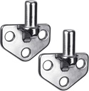 304 Stainless Steel Gate Hinges Heavy Duty, Non-Welded Gate Hardware, 2Pcs Wall Mount Gate Hinge, Chain Link Gate Hinge with 5/8'' Hinge Pin, Horizontal Design