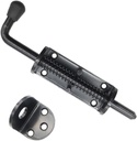 Black 6.5 Inch Heavy Duty Spring Loaded Latch Pin, Sliding Barrel Bolt Door Lock for Chests/Cabinets/Utility Trailer Gate, 2Mm Thickened Interior and Outdoor Latch