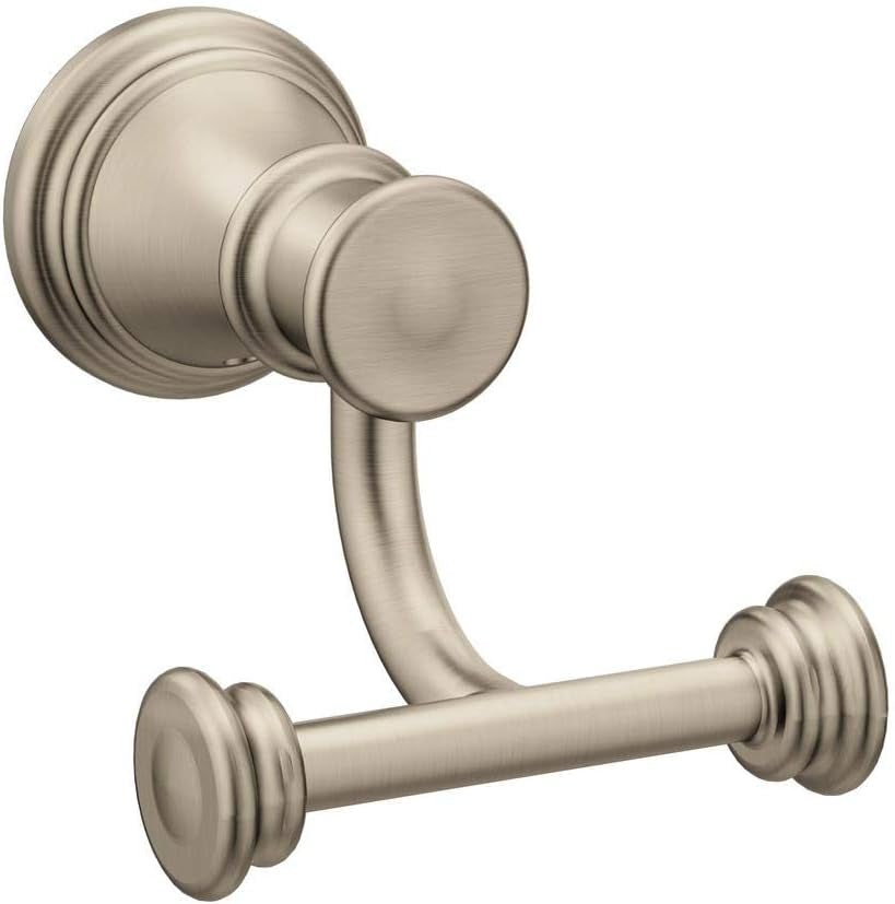 Moen YB6403BN Belfield Double Robe Hook, Brushed Nickel