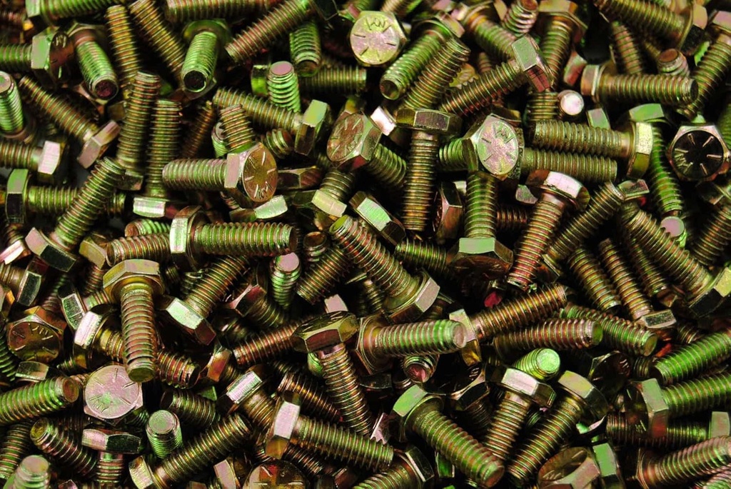 (500) Grade 8 Hex Head 1/4-20 X 3/4 Cap Screws Bolts Yellow