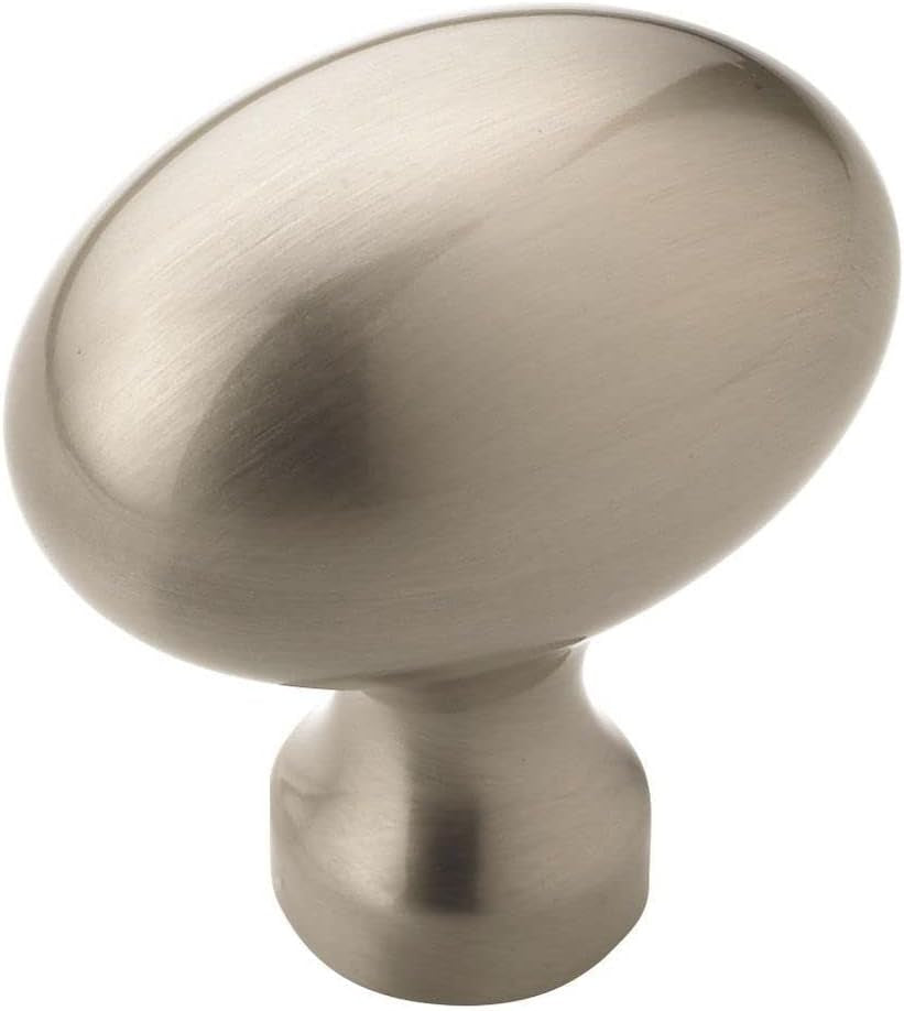 Amerock | Cabinet Knob | Satin Nickel | 1-3/8 Inch (35 Mm) Length | Vaile | 10 Pack | Drawer Knob | Cabinet Hardware