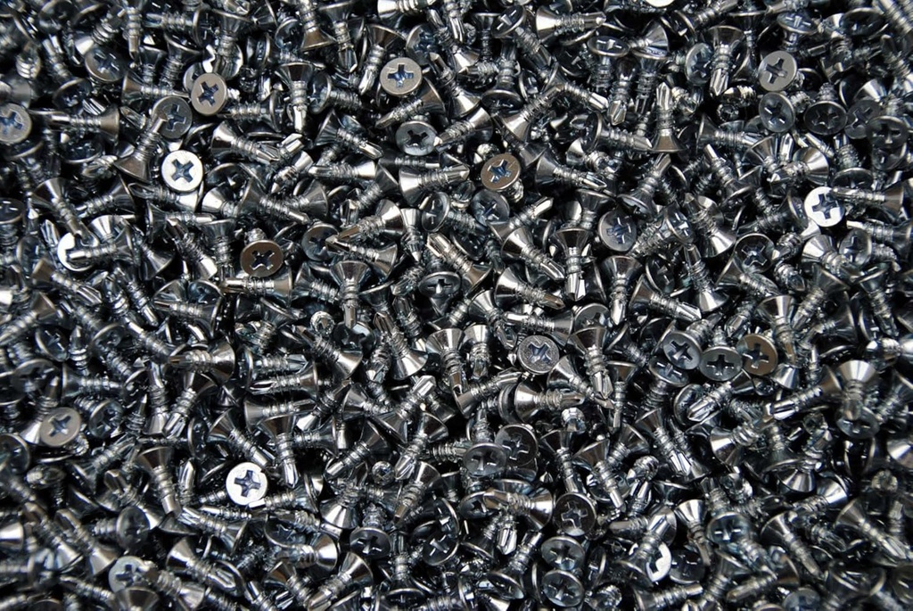 (2000) Phillips Flat Head 8 X 1/2 Self-Drilling Screws Tek Zinc #2 Point