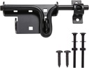 Slide Bolt Gate Latch,Sliding Bolt Door Lock with Padlock Hole, Heavy Duty Hardware Gate Latch for Wooden Fence,Shed Door,Yard Door,Barn Door,Outdoor Latch| Solid Thickened Steel,Black