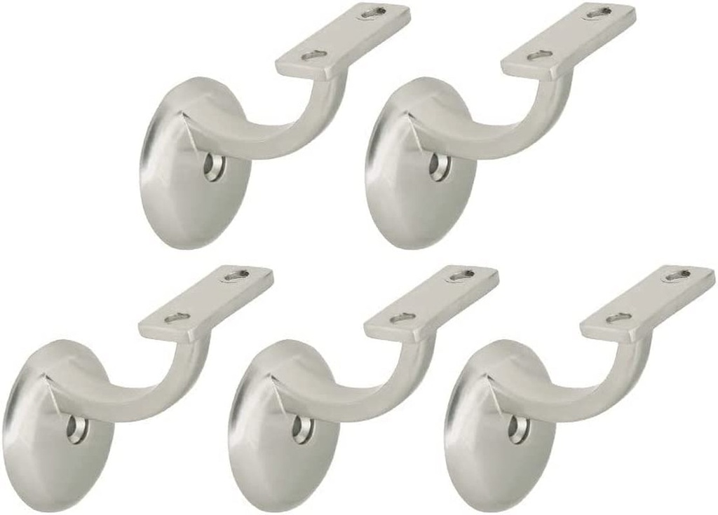 Design House 182030 Jumbo Handrail Bracket, 5-Pack, Satin Nickel, 5 Count