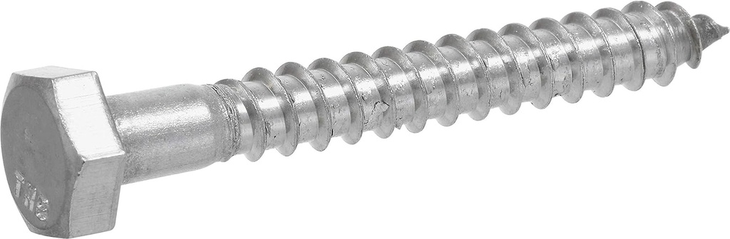 Hillman Stainless Steel 832090 1/2 X 6-Inch Hex Lag Screws, 25-Pack, No Size