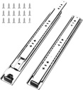 1 Pair 20 Inch 260 Lb Capacity Heavy Duty Drawer Slides with Screws,Full Extension 3 Fold Ball Bearing Stainless Steel Side Mount Undermount Drawer Rails,Available 20",22",30",34",36",40"