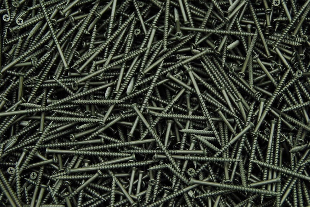(600) Phillips Flat Trim Head 6 X 2-1/4 Wood Screw Plain Black #6