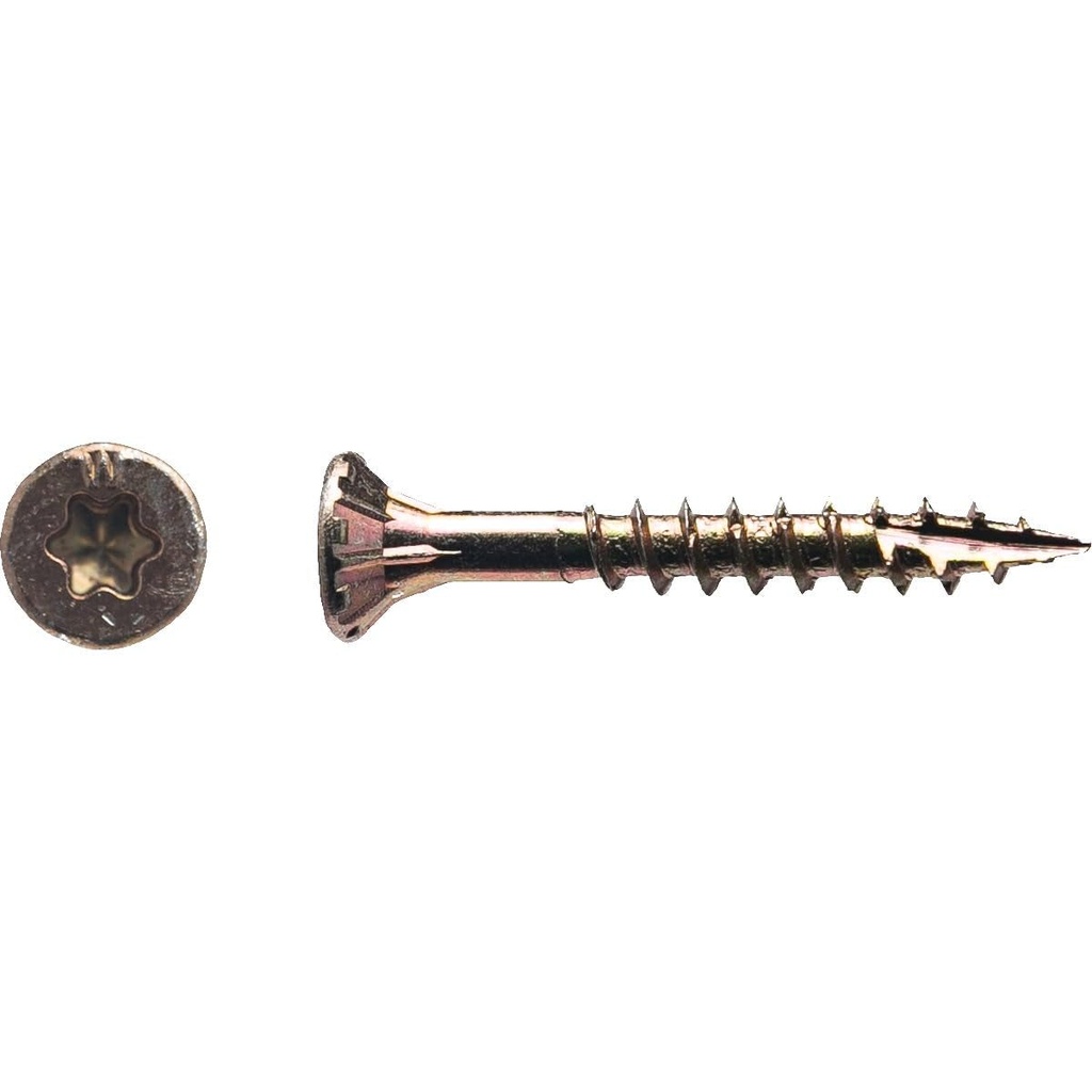 (5 Lb) Big Timber 5YTX8114 8 X 1-1/4-Inch Gold Star Flat Head Screws Approx. 1155