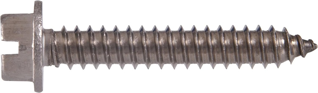 823144 Stainless Steel Hex Washer Head Slotted Sheet Metal Screw, 14-Inch X 2-Inch, 100-Pack