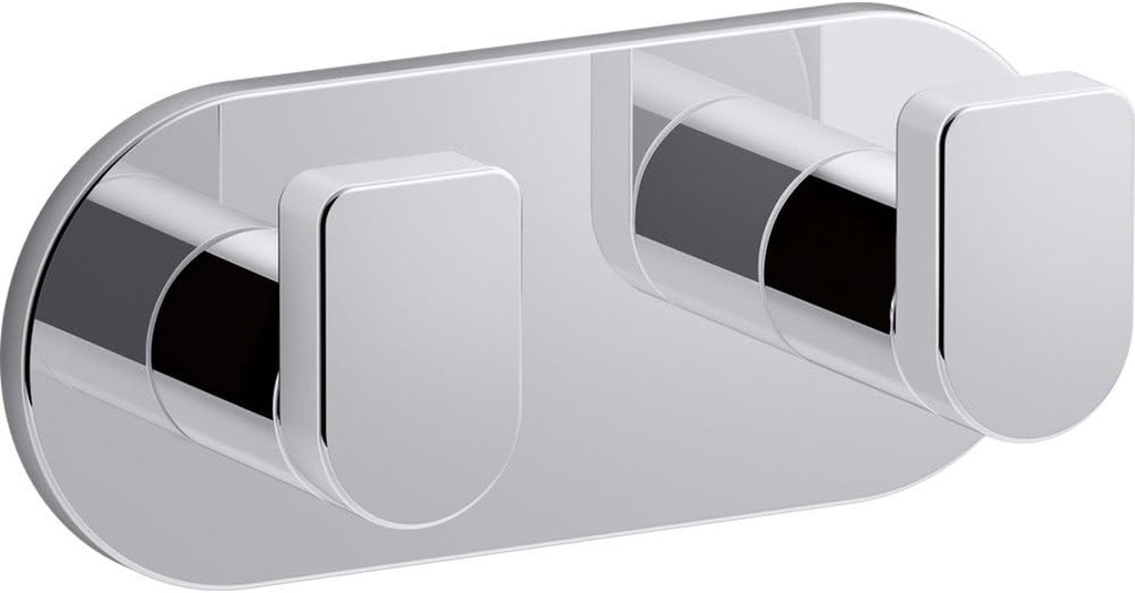 KOHLER 73146-Cp Composed Double Robe Hook, Polished Chrome