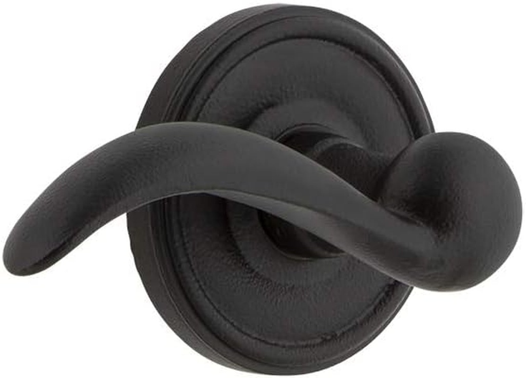 Loch Rosette Privacy with Tine Lever in Black Iron - Left Handed