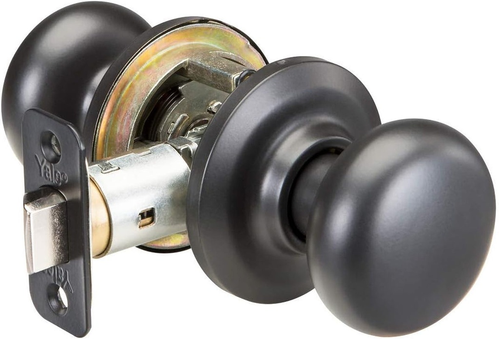 Yale Security Cambridge, Passage Knob, Black Suede