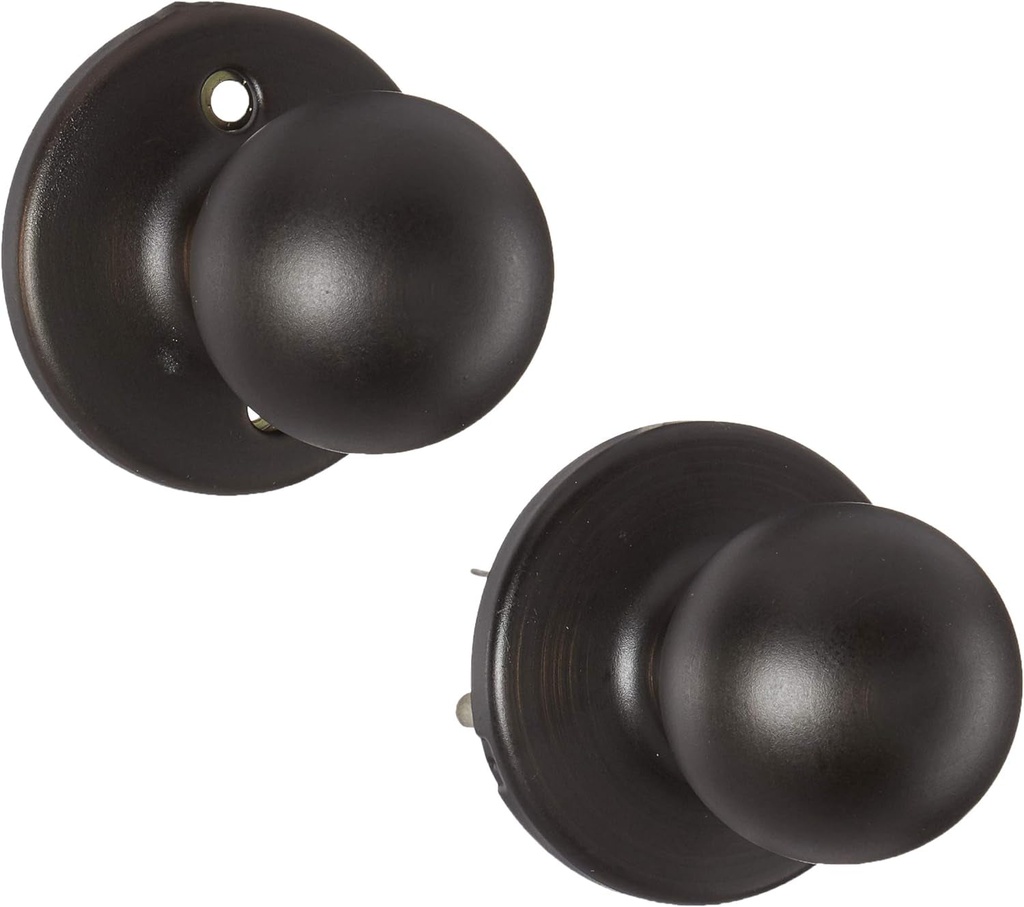 Kwikset Polo Interior Passage Door Knob, Handle for Closet and Hallway Doors, Non-Locking Doorknob, Venetian Bronze