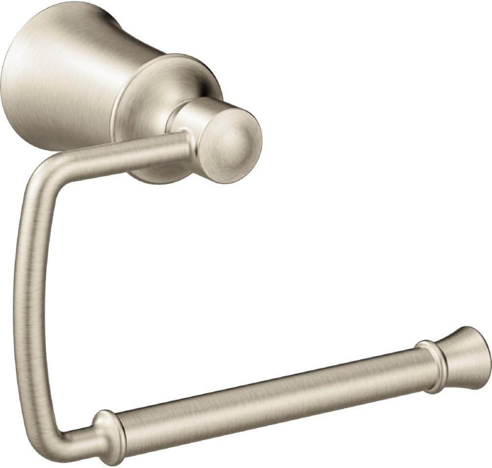 Moen YB2108BN Dartmoorsingle Post Toilet Paper Holder, Brushed Nickel
