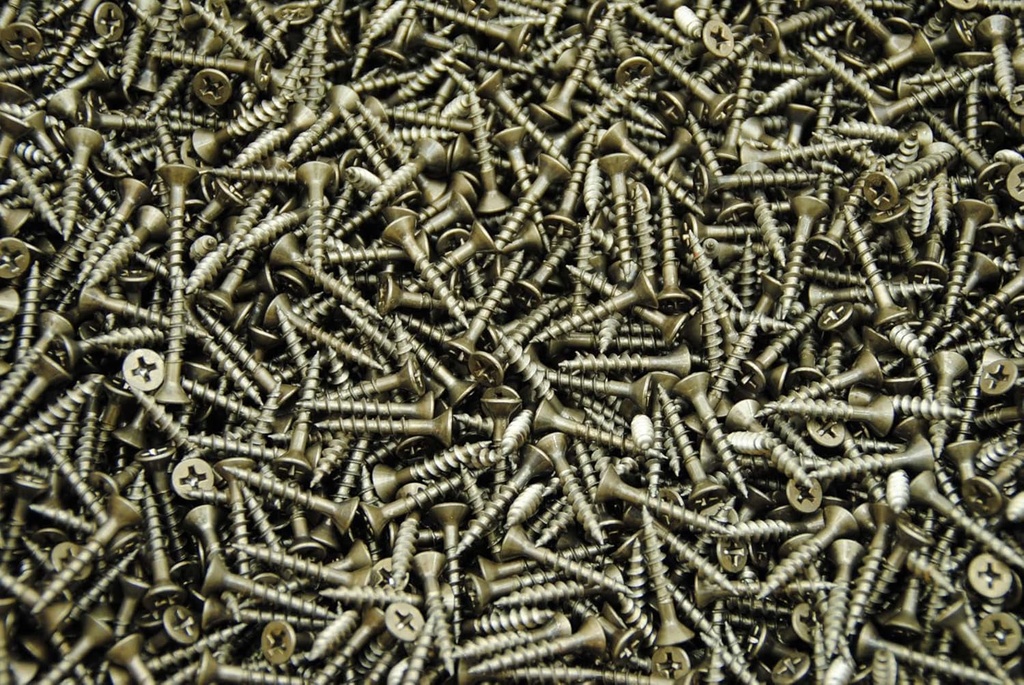 (1500) Phillips Flat Head 8 X 1 Wood Particle Board Screw Plain #8 Unplated