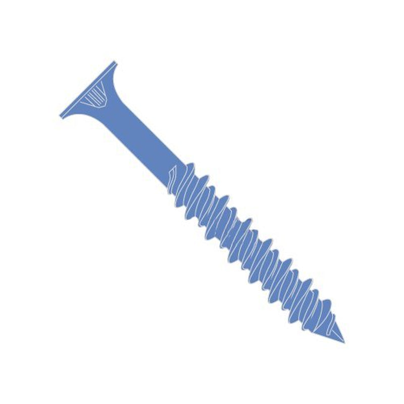 3/16" X 3 3/4" Concrete Screws/Phillips/Flat Head/Blue Perma-Seal/Case Hardened Steel / 1 Drill Bit per Box (Carton: 100 Pcs)