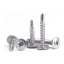 410 Stainless Steel round Head Cross Tape Drill Tail Screws, Self-Tapping Screws, Self-Drilling Screws, Metal Plate Screws#8（#8X1/2=400Pcs）