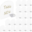 LC LICTOP Clear Acrylic Seat Plaque Arc Shape Blank DIY Table Number Signs for Party Wedding Reception Event Centerpiece Restaurant 6"X4" 30Pcs