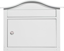 Architectural Mailboxes Saratoga Galvanized Steel, Locking, Wall Mount Mailbox, 2550W-10, White, Medium Capacity