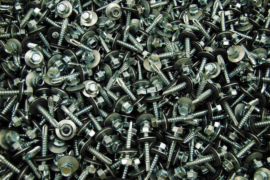 (300) Hex Rubber Washer Head #12 X 1-1/4" Self-Drilling Roofing Siding Screw