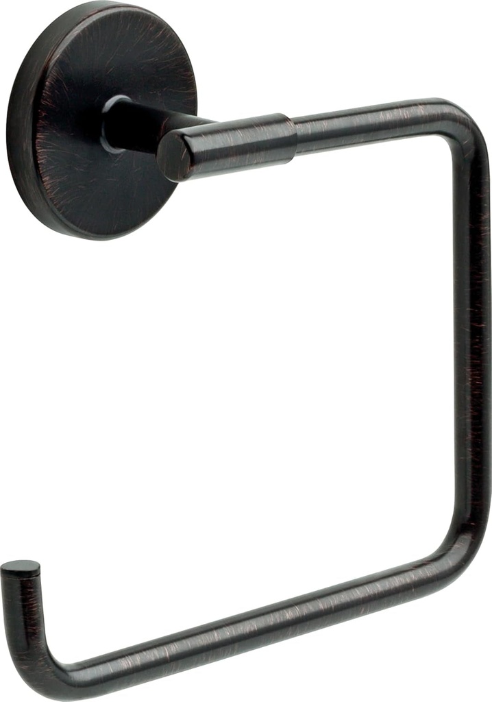 DELTA FAUCET 759460-RB Trinsic Wall Mount Square Open Towel Ring Bath Hardware Accessory in Venetian Bronze