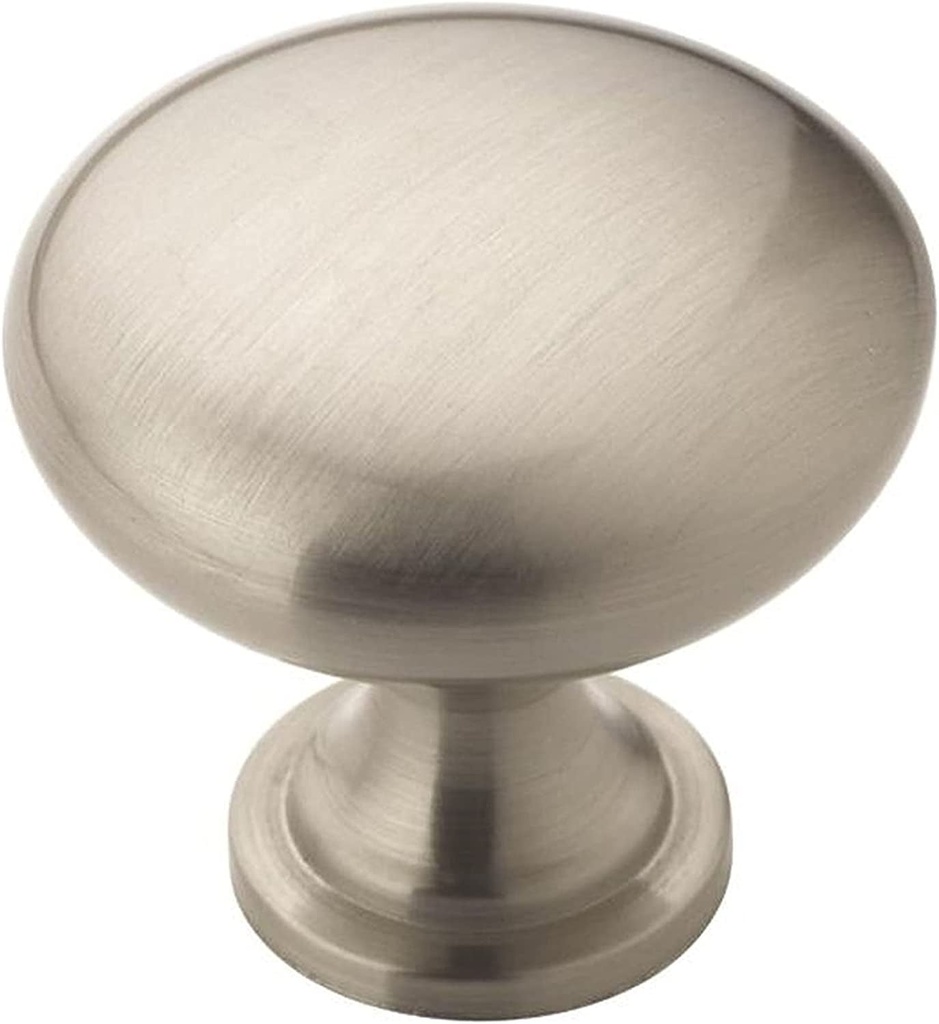 Amerock | Cabinet Knob | Satin Nickel | 1-1/4 Inch (32 Mm) Diameter | Edona | 25 Pack | Drawer Knob | Cabinet Hardware