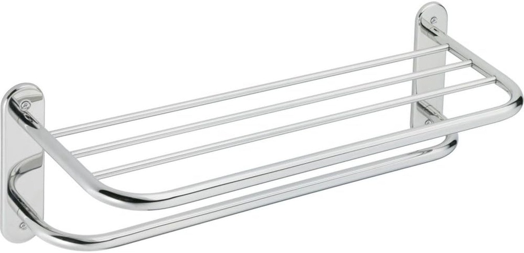 Moen 5208-241PS 24-Inch Hotel Shelf with Single Towel Bar, Stainless