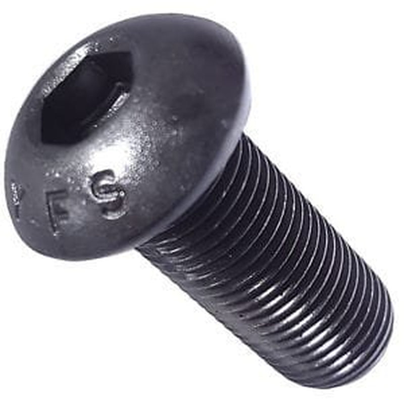 Socket Button Head Cap Screw, 1/2-13 X 4", Alloy Steel, Black Oxide, Hex Socket (Quantity: 25) Coarse Thread, 1/2 Inch Hexagonal Allen Bolt, Length: 4 Inch, Full Thread