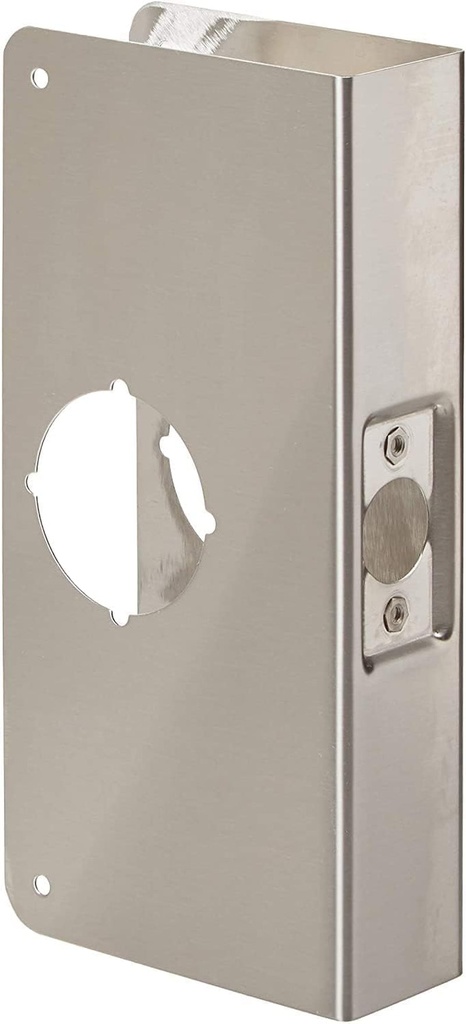 Don Jo 4-CW Wrap-Around Plate, for Cylindrical Door Locks, 4-1/4" X 9", 2-3/4" Backset, 1-3/4" Door Size, Multiple Finishes (Polished Brass (PB))