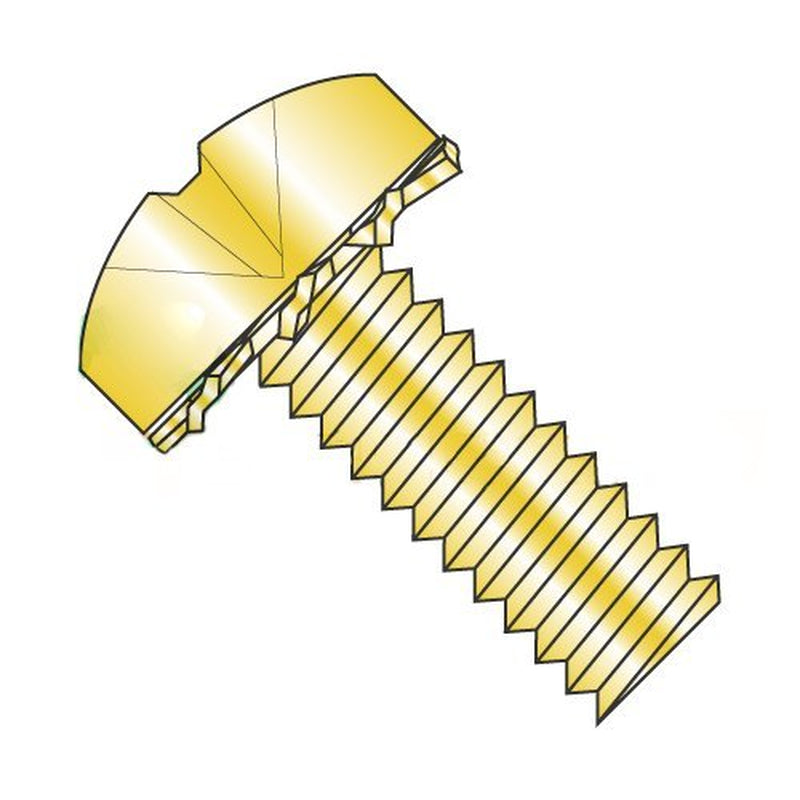 4-40 X 3/16" SEMS Screws/External Tooth Washer/Phillips/Pan Head/Steel/Zinc Yellow (Carton: 10,000 Pcs)