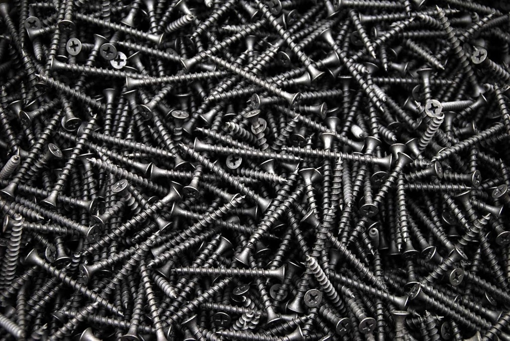 (3500) Phillips Bugle Head 8 X 2 Coarse Drywall Wood Screw - Plain Black Bulk