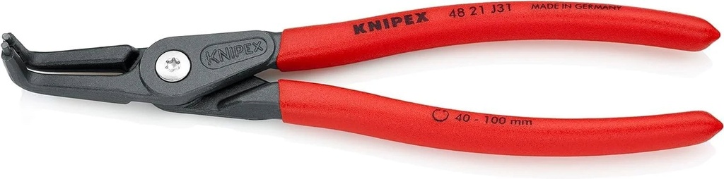 Knipex 48 21 J31 SB Precision Circlip Pliers 40-100Mm 90° Angled in Blister Packaging
