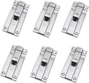ESUPPORT 6 Pack Barrel Bolt Latch Slide Lock Thickened Stainless Steel Brushed Finish for Bathroom Door Security with Mounting Screws