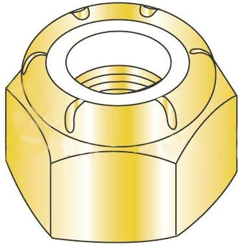 7/16"-20 Nylon Insert Locknut Standard/Grade C Medium Carbon Steel/Zinc Yellow Plating (Quantity: 100) Light Hex, Full Height