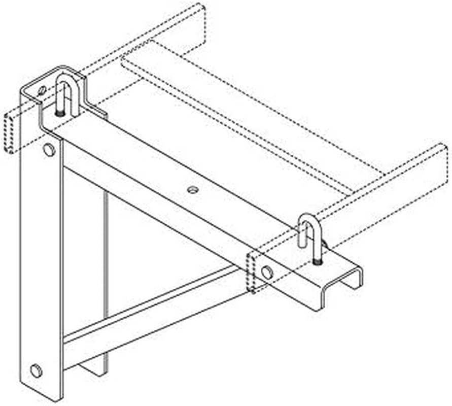 Triangular Support Bracket Steel 9" to 24" Wide Runway/Color Black (Model 11746-724)