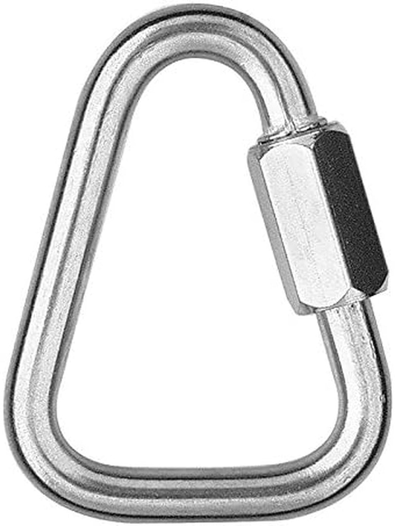 304 Stainless Steel Delta Quick Link 5/16" - Marine Grade Triangle, Chain Link Connectors, Threaded Screw Links (Pack of 5)