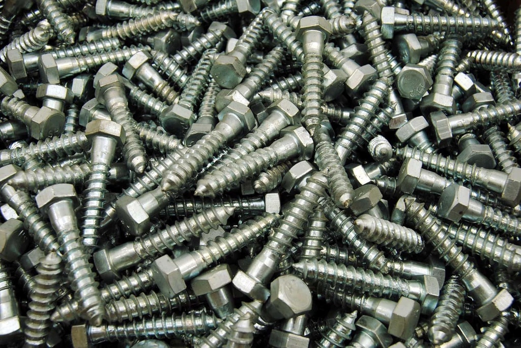 (700) Hex Head 3/8 X 2 Lag Bolts Zinc Plate Wood Screws Bulk