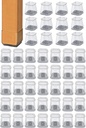 48PCS Square Chair Leg Floor Protectors with Wrapped Felt, Chair Leg Covers for Hardwood Floors, Silicone Chair Feet Furniture Pads Floor Protectors, No Noise and No Scratches(Clear-S)