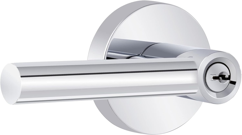 Miseno MLK1012CP Miseno MLK1012 Elkton round Rod Single Cylinder Keyed Entry Door Lever Set