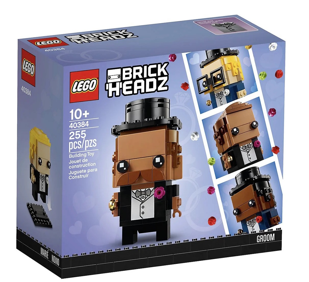 Lego 40384 Brickheadz Groom Wedding 255 Pcz New with Box