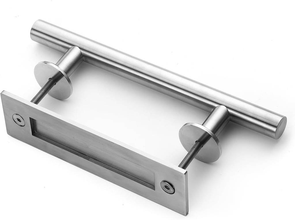 Products Interior Barn Door Pull Handle Set, Silver