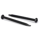#10 X 2-3/4" Sheet Metal Screws 100Pcs 410 Stainless Steel Pan Head Tek Screws Fast Self Tapping Screws Black Oxide by SG TZH