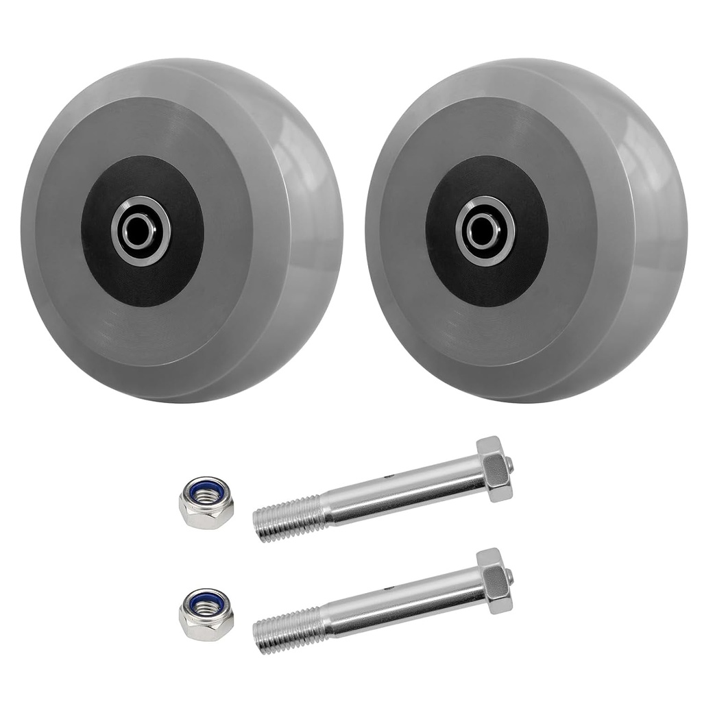 6"X2" Super Heavy Duty Caster Wheels, Crowned Polyurethane Tread on Glass Filled Nylon Core, Precision Bearing, 1700 Lbs Load Capacity Per, Industrial Caster Wheels Replacement（2 Pack）