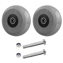 6"X2" Super Heavy Duty Caster Wheels, Crowned Polyurethane Tread on Glass Filled Nylon Core, Precision Bearing, 1700 Lbs Load Capacity Per, Industrial Caster Wheels Replacement（2 Pack）
