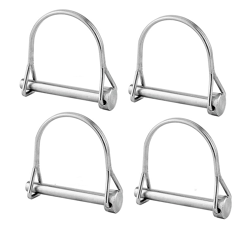 4Pack Super Big Safety Coupler Pin 1/2”X 3-3/20”(12Mm X 80Mm) Spring Steel Shaft Locking Pin Safety Coupler Pin Heavy Duty Shaft Locking Pin Sliver (4Pack)
