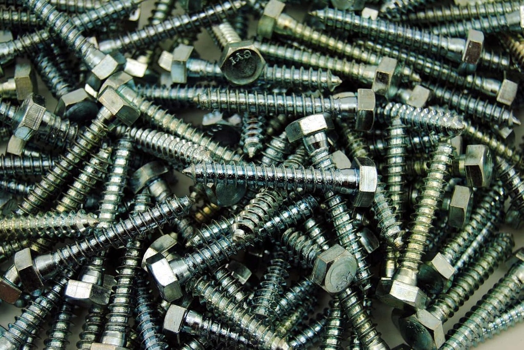 (400) Hex Head 5/16 X 2" Lag Bolts Zinc Plate Wood Screws Wholesale